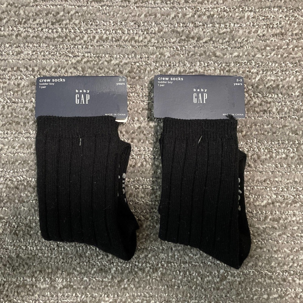 Baby GAP Crew Socks, Boy, 2 Pack, 2-3 Years, NEW